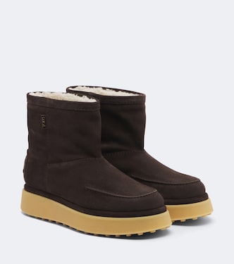 Gommino® shearling-lined suede ankle boots | Tod's
