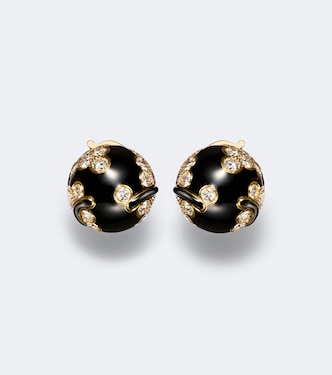 Ecume 18kt gold earrings with diamonds | Marina B