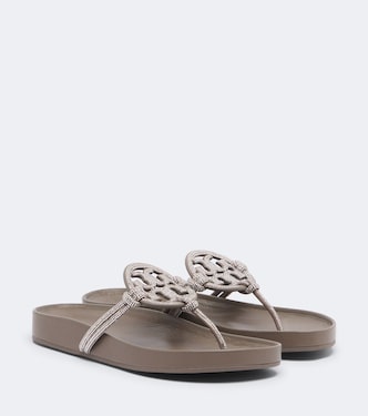 Miller Cloud leather thong sandals | Tory Burch