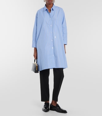 Striped cotton poplin shirt in blue - Jil Sander | Mytheresa