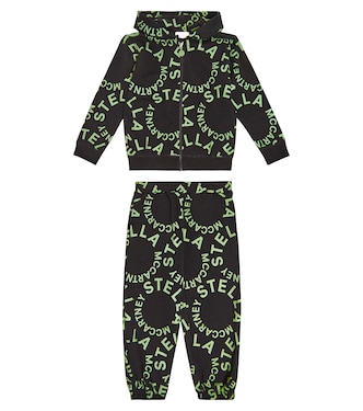 Logo cotton sweatshirt and sweatpants set | Stella McCartney Kids