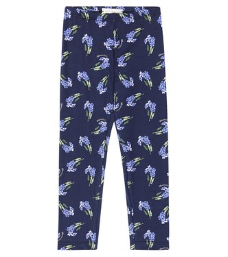 Leggings en mezcla de algodón floral | Monnalisa