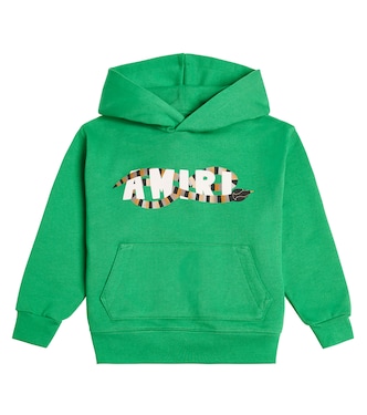 Logo cotton jersey hoodie | Amiri Kids