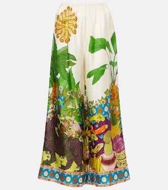 Pantalon ample Tiger en soie | Alémais