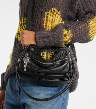 Camero Party leather shoulder bag in black - Acne Studios | Mytheresa