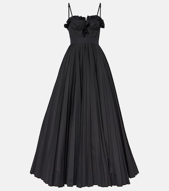 Ruched pleated cotton gown | Giambattista Valli