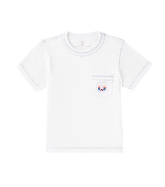 Printed cotton jersey T-shirt | Brunello Cucinelli Kids