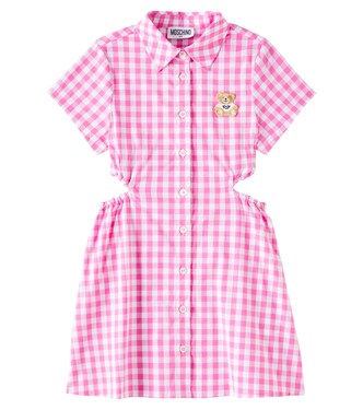Gingham cotton-blend dress | Moschino Kids