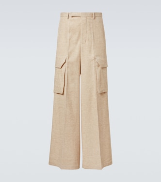 Pantaloni cargo Firebanks in cotone e lino | Rick Owens