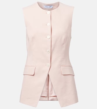 Lois linen-blend vest | Veronica Beard