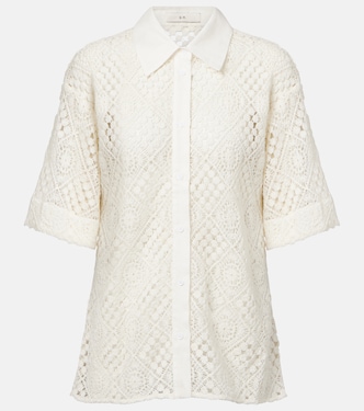 Crochet cotton-blend shirt | SIR