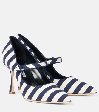 Campari 90 striped Mary Jane pumps | Manolo Blahnik