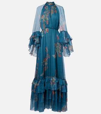 Robe longue en mousseline à motif cachemire | Etro