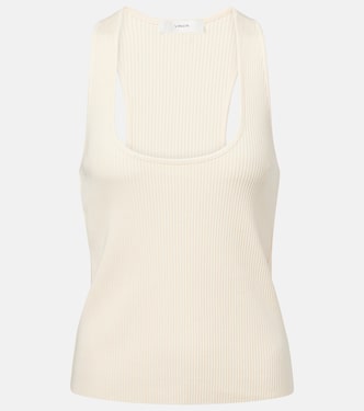 Ribbed-knit cotton blend top | Vince