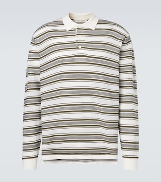 Samuel striped wool-blend polo sweater | Wales Bonner