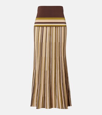Citara plissé cotton-blend maxi skirt | Faithfull