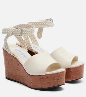 Jory leather wedge sandals | Jimmy Choo