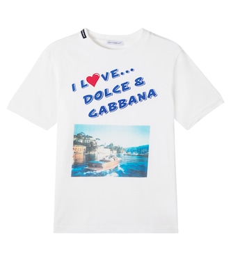Printed cotton jersey T-shirt | Dolce&Gabbana Kids