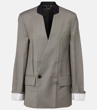 Blazer de lana virgen espigado | Victoria Beckham