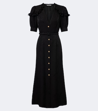 Robe midi en jacquard de soie | Alessandra Rich