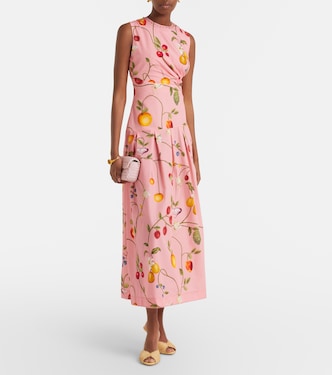 agua by agua bendita otono cutout linen midi dress Otoo Andes floral cotton midi dress in white - Agua By Agua Bendita