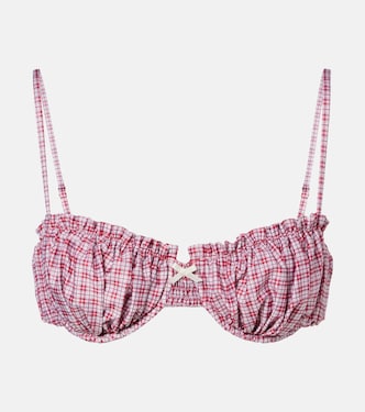 Moana checked bikini top | Faithfull