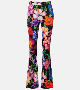 Pantaloni flared con stampa floreale | Dolce&Gabbana
