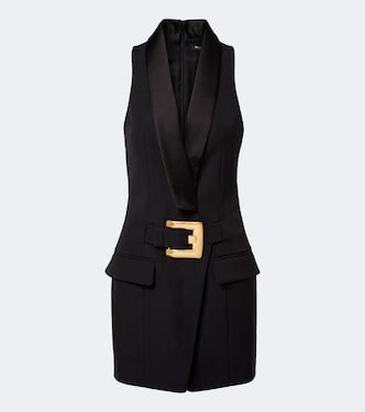 Vestido corto de lana virgen | Balmain