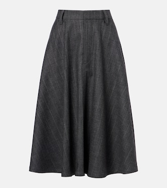 Virgin wool midi skirt | Brunello Cucinelli