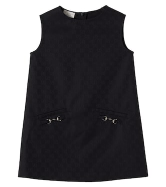 Horsebit GG cotton jacquard dress | Gucci Kids
