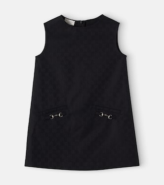 Kleid Horsebit GG aus Baumwoll-Jacquard | Gucci Kids