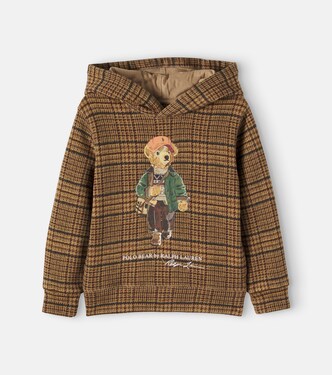 Sweat-shirt à capuche Polo Bear en coton mélangé | Polo Ralph Lauren Kids