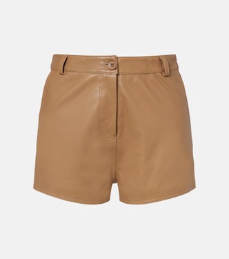 Leontine leather shorts | Nour Hammour