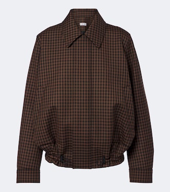 Checked wool blouson jacket | Loewe