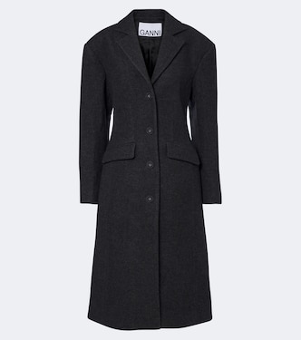 Wool and cashmere-blend coat | Ganni