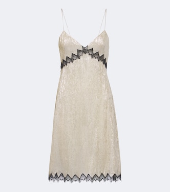 Lace-trimmed silk-blend slip dress | Tom Ford