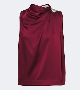 Top Alden de satén drapeado | Altuzarra