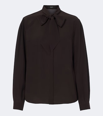 Tie-neck silk shirt | Gucci