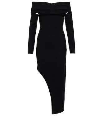 Belle off-shoulder knit midi dress | Safiyaa