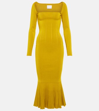 Atalanta ribbed-knit midi dress | Galvan