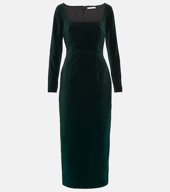 Nyla cotton velvet midi dress | Emilia Wickstead