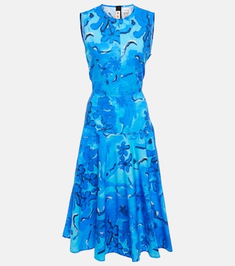 Robe midi imprimée en coton | Marni