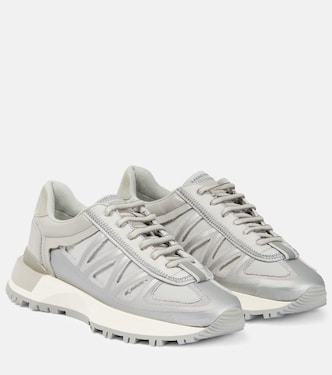 Leather-trimmed low-top sneakers | Maison Margiela