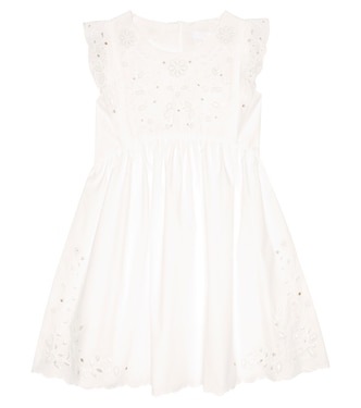 Eyelet cotton dress | Chloé Kids