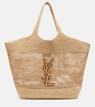Icare Maxi crochet raffia shopper | Saint Laurent