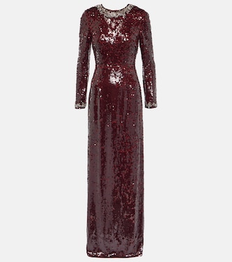 Yoanna sequined open-back gown | Erdem