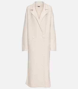 Ribbed-knit wool-blend coat | Joseph
