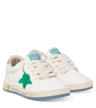 Ballstar embroidered leather sneakers | Golden Goose Kids