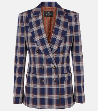 Checked wool blazer | Etro