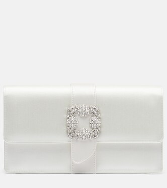 Capri embellished satin clutch | Manolo Blahnik